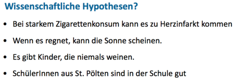 Was sind Hypothesen?