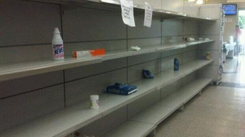 Escasez de productos básicos