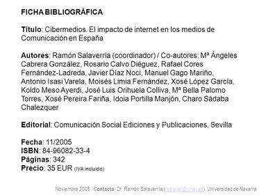 FICHAS BIBLIOGRÁFICAS