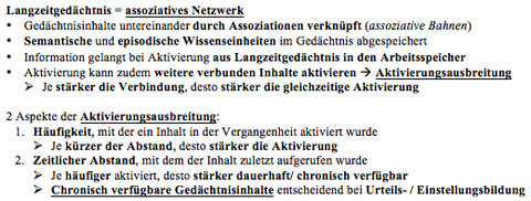 Verarbeitung von Medieninhalten Informationsverarbeitung: Gedächtnis als assoziatives Netzwerk