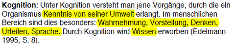 Verarbeitung von Medieninhalten Kognition