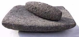 metate: Piedra sobre la cual se muelen manualmente con el metlapil el maíz y otros granos. En España se empleaba para hacer el chocolate ...