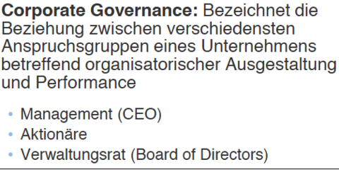 erkläre Corporate Governance