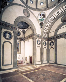 Pazzi Chapel Basilica di Santa Croce. Florence, Italy. Fillipo Brunelleschi (architect). c. 1429-1461 C.E. Masonry
