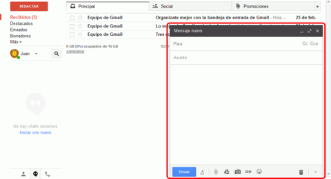 Asunto y Destinatario en gmail es saber para quien va dirigido y saber el motivo por el cual se envió el mensaje es importante por que si...