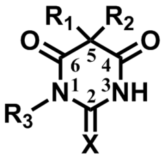 General structure of barbiturates
