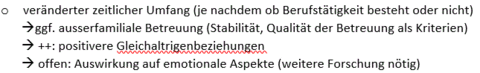 Sozialisation von Kindern erwerbstätiger Mütter