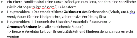 Sozialisation in Ein-Eltern-Familien