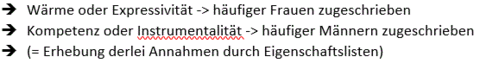 Inhalte von Geschlechterstereotypen