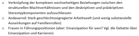 Entwicklungslinien in der Frauenforschung: