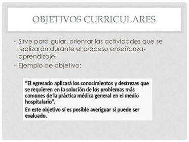OBJETIVOS: El objetivo principal del currículo es la concepción del conocimiento en el estudiante, por lo que tiene que responder a las s...