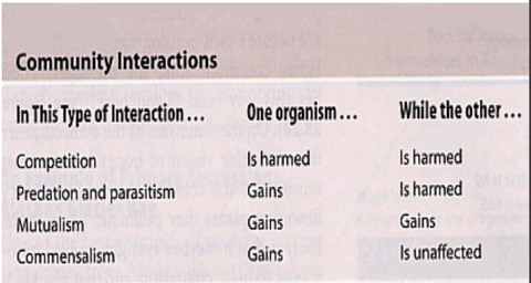 SUMMARY OF COMMUNITY INTERACTIONS