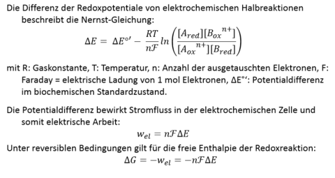 Elektromotorische Kraft bei Redoxreaktionen
