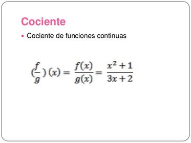 Cociente de funciones