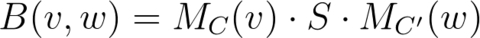Wie lässt sich eine Bilinearform mit der Matrix S darstellen?