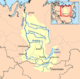 Continent: Àsia Naiximent: Tuvá (Rusia), Darkhad Valley (Mongolia) Desembocadura: Mar de Kara Longitud: 4.093 km Cabal: 19.600 m³/s Aflue...