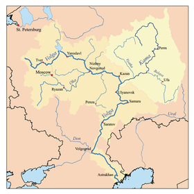 Continent: Europa. Naiximent: Colinas del Kamá. Desembocadura: Riu Volga. Longitud: 1805. Cabal:3800. L /s Afluents: Celaya, Viatka i Ik....