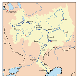 CONTINENT: Europa NAIXIMENT: Colines de valdái, Russia DESEMBOCADURA: Mar Caspi CABAL: 8000 m3/s LONGITUD: 3690 km CONCA HIDROGRÀFICA: Mo...