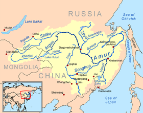 Continent: Àsia Naiximent: Monts Khentii Desembocadura: Mar de Ojotsk (océano Pacífic) Longitud: 2.874 km Cabal: 11.400 m³/s Afluents: Bu...