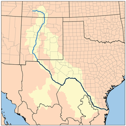 Continent: America Naiximent: Montañas San Juan de Colorado Desembocadura: Golfo de México Longitud: 3.034 km Cabal: 160 m³/s Afluents: P...