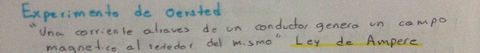 Que ley se enuncia gracias al experimento de oersted y cual es su enunciado