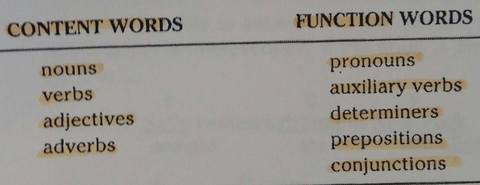 Word classes