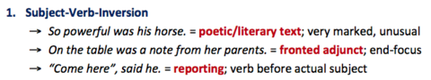 Subject-verb inversion
