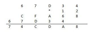 3°)MULTIPLICACIONES DE HEXADECIMALES