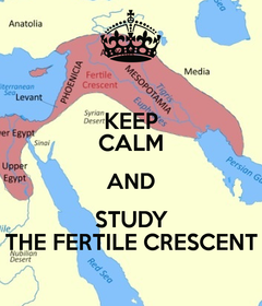 What is the region in the middle east which curves like a quarter moon?