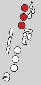 G Played with octave key pressed down
