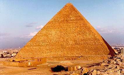 Largest of the 3 pyramids at Giza; Built by King Khufu; the only monument of the 7 wonders of the Ancient World to survive