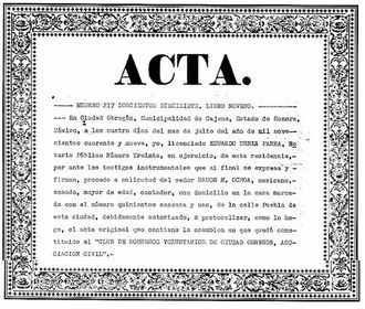Rectificación de Partidas