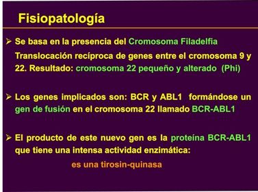 SÍNDROMES MIELOPROLIFERATIVOS CRÓNICOS LEUCEMIA MIELOIDE CRONICA TEORICA Fisiopatología