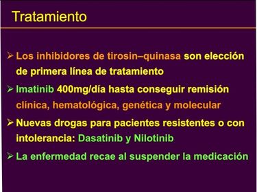 SÍNDROMES MIELOPROLIFERATIVOS CRÓNICOS LEUCEMIA MIELOIDE CRONICA TEORICA Tratamiento