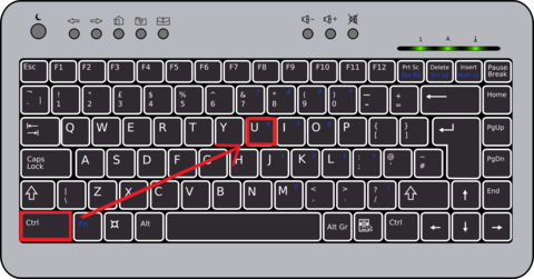 ctrl U
