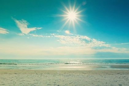 the sun beats down