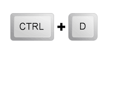 Ctrl D.
