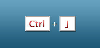 Ctrl J.