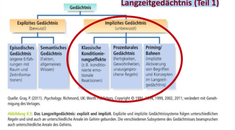 Langzeitgedächtnis (Teil 1) implizites Gedächtnis
