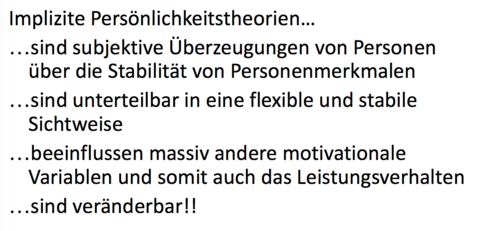 Zusammenfassung Implizite Persönlichkeitstheorien...