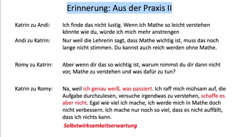 Erinnerung: Aus der Praxis II