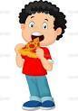 he is eat pizza