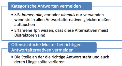 Richtlinien zur Erstellung von Testaufgaben