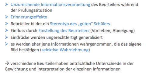 Mögliche Fehler in der Urteilsfindung