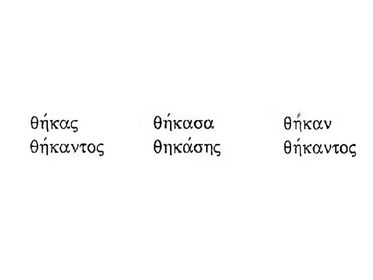 First Aorist Active Participle for τίθημι