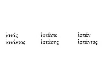 Present Active Participle for ϊστημι