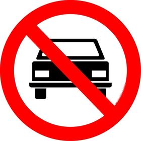 Proibido trânsito de veículos automotores