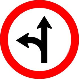 Siga em frente ou à esquerda