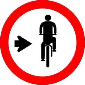 Ciclista, transite à direita
