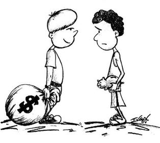 dominación de un país rico sobre un país pobre